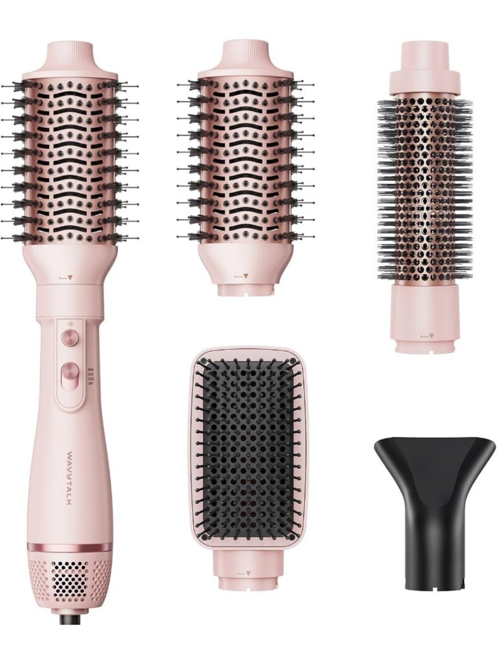 4-in-1 Hot Air Brush Set, Wavy Hair Dryer Brush for Styling & Volume
